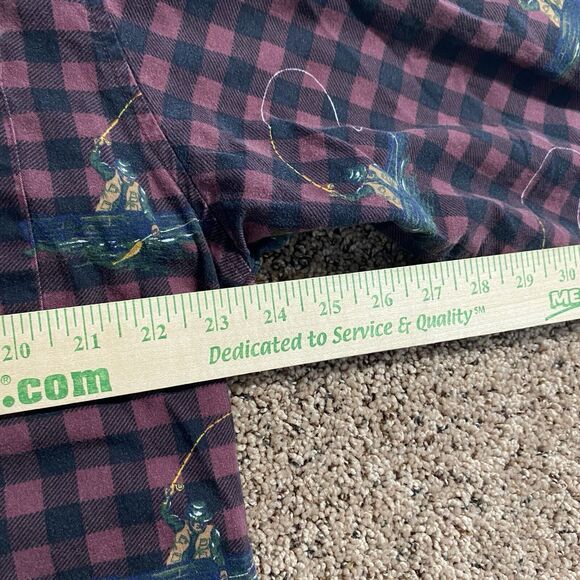 VTG North Crest Button Up Long Sleeve Medium Plaid Fly Fishing Novelty 90s - Picture 5 of 6